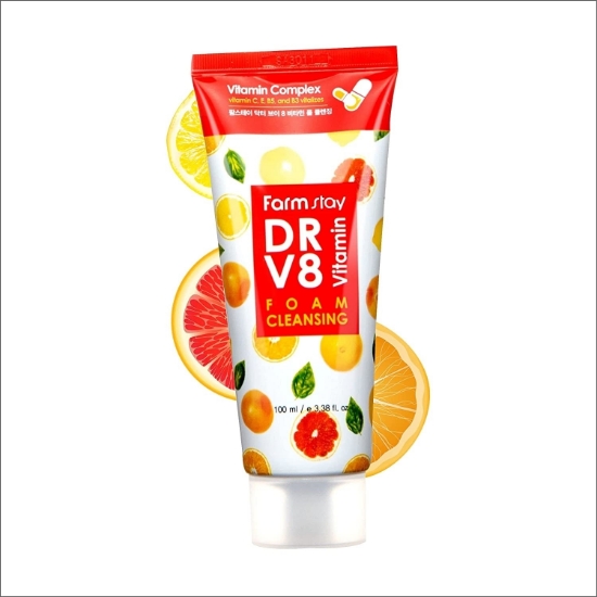 Farmstay DR-V8 Vitamin Foam Cleansing