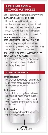 L'Oréal Paris Revitalift 1.5% Pure Hyaluronic Acid Face Serum,