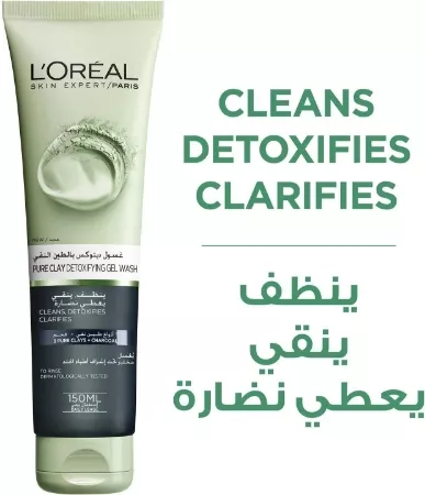 L'Oréal Paris Pure Clay Detoxifying Gel Wash: Deep Cleanse & Detoxify