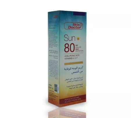 صن بلوك د سكين كريم للوجه بعامل حماية 80