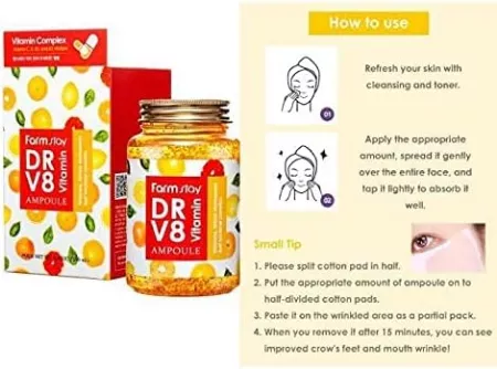 Picture of Farmstay Dr. V8 Vitamin Ampoule: Multivitamin Boost for Glowing Skin