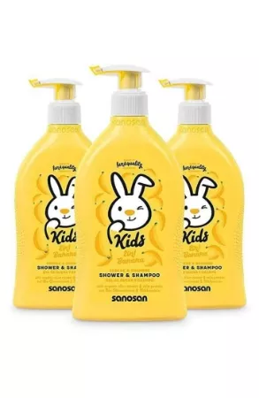Picture of Sanosan Shower & Shampoo 2in1 Raspberry 400 ml for Kids Gentle Cleanser