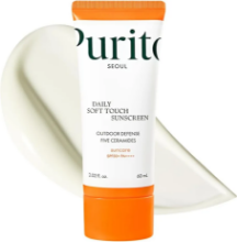 Picture of Purito Daily Soft Touch Sunscreen SPF 50+ 60ml: Your Ultimate Shield Against Sun Damage and Skin Aging