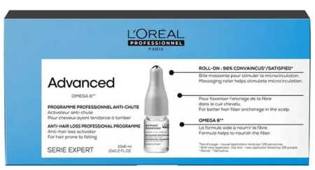 L'Oréal Professionnel Aminexil Advanced Anti-Hair Loss Activator Treatment for Fuller Hair, 42 x 6 ml