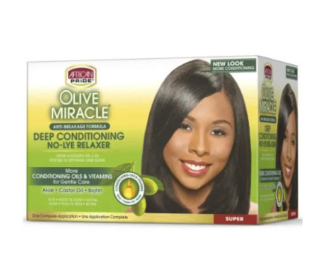 African Pride - Olive Miracle No Lye Relaxer Kit [SUPER]