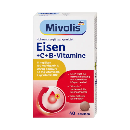mivolis eisen vitamin +c + b -vitamin