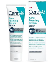 cerave acne foaming cream wash 10 benzoyl peroxide
