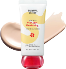 صورة صن بلوك اكوالبيري Eqqual Berry Glow Filter Vitamin Illuminating Tone Up Sunscreen SPF50 50ml