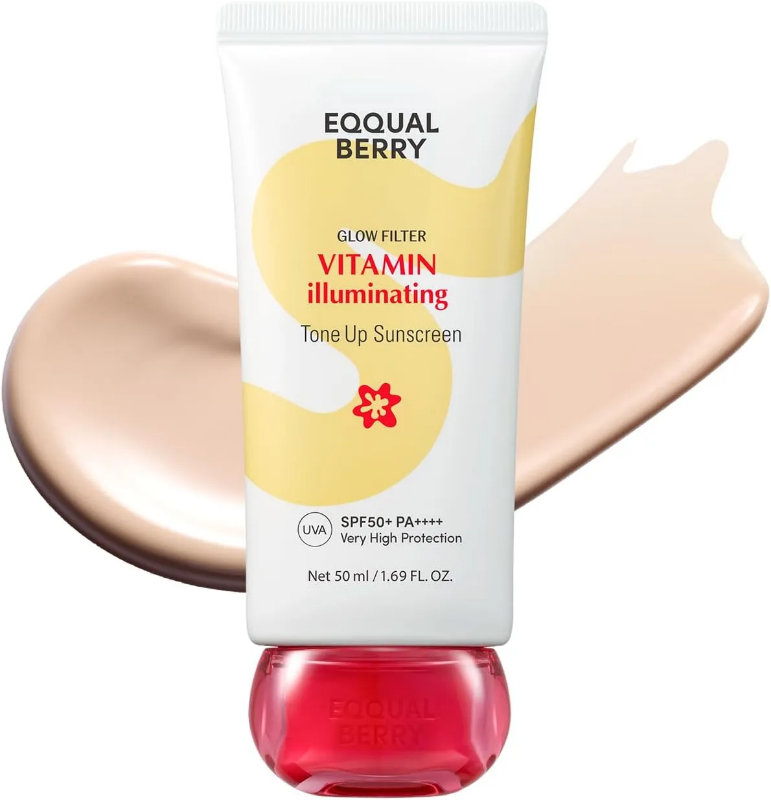 صورة صن بلوك اكوالبيري Eqqual Berry Glow Filter Vitamin Illuminating Tone Up Sunscreen SPF50 50ml
