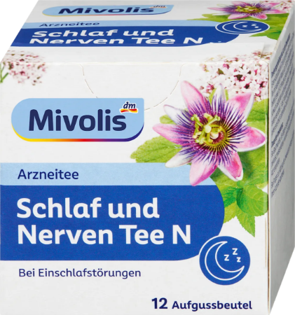 mivolis Arzneitee, Schlaf & Nerven Tee N (12 Beutel), 18 g