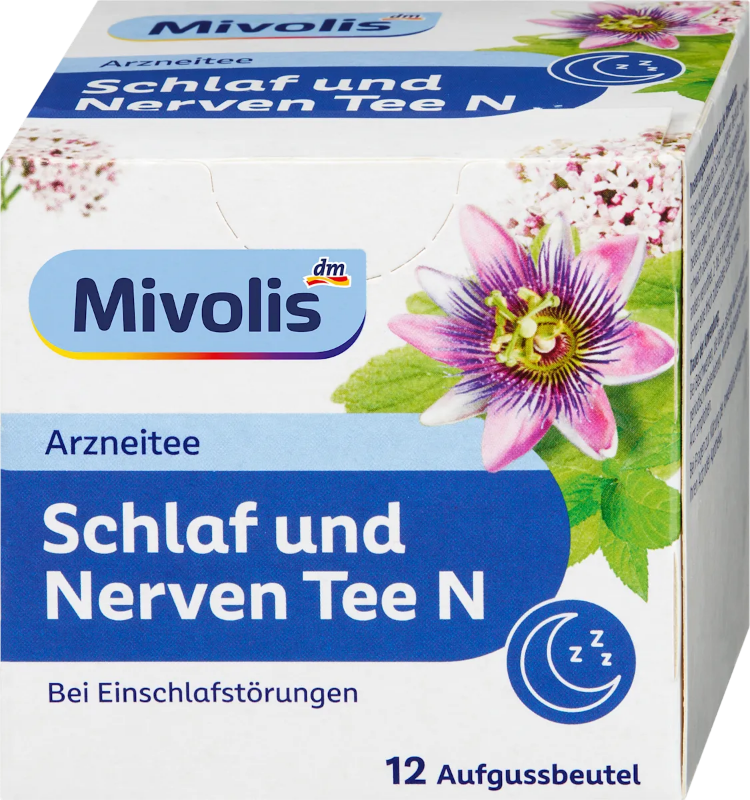 mivolis Arzneitee, Schlaf & Nerven Tee N (12 Beutel), 18 g