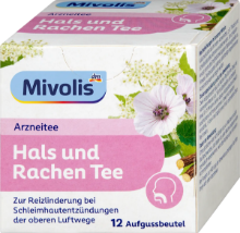 mivolis Arzneitee, Hals & Rachen Tee (12 Beutel), 18 g