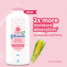 johnson's blossoms cornstarch baby powder 400 ml